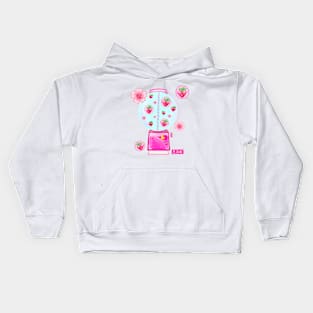 Sakura Gacha gamer kawaii cute pink strawberry ❤ いちごガチャ ❤ Kids Hoodie